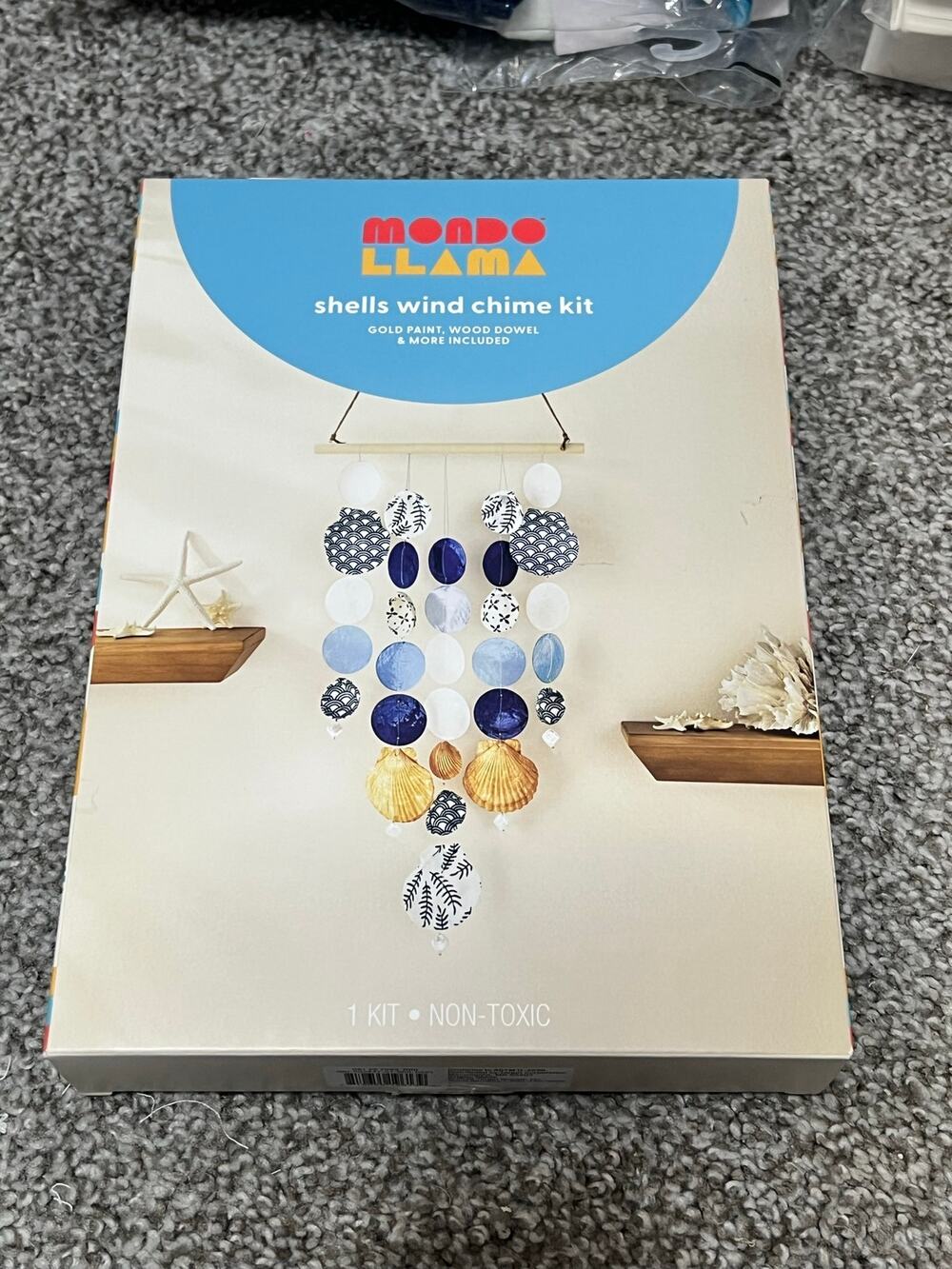 Mondo Llama Shells Wind Chime Kit DIY Craft Paint Your Own Kids Art Activity New